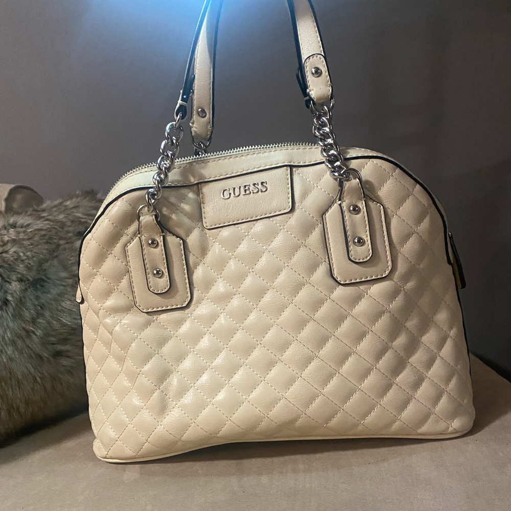 GUESS Ladysmith Quilted Dome Satchel